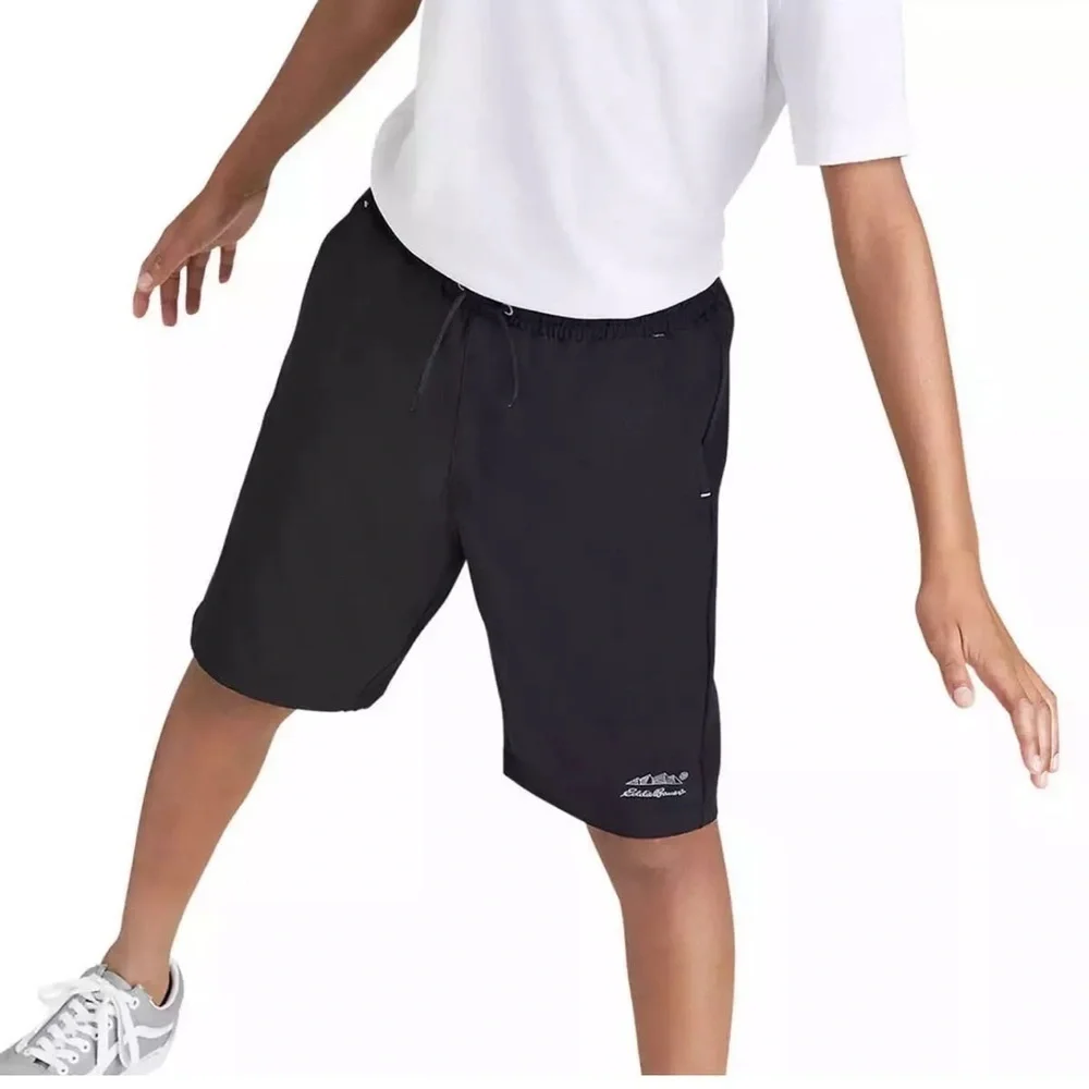 Eddie Bauer Big Boy's 2-pack Hybrid Quick Dry Mesh Lined Active Shorts Small 7/8